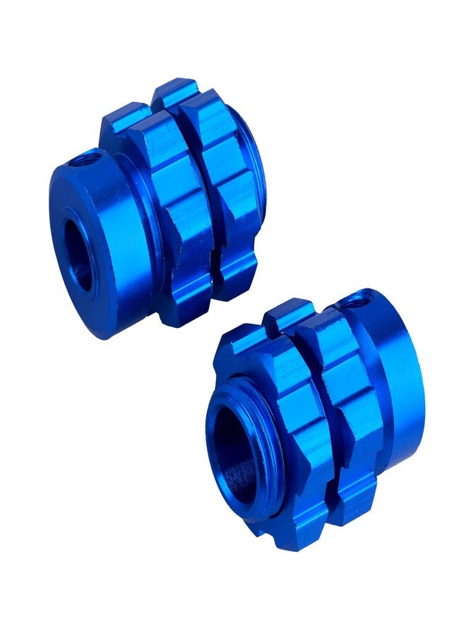 AllinRC Aluminum 17mm Splined Wheel Hubs/Nuts 17mm Hex Spacers Extensions Adapters for 1/10 Traxxas Summit Losi Baja Rey, Set of 4 (Navy Blue) - Image 5